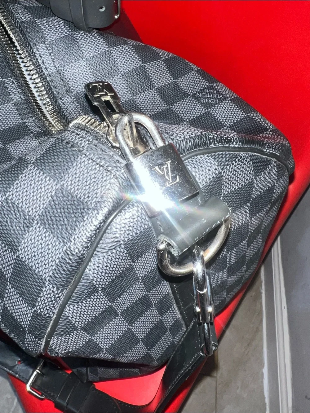 Louis Vuitton Damier Graphite Black & Gray Duffel Bag